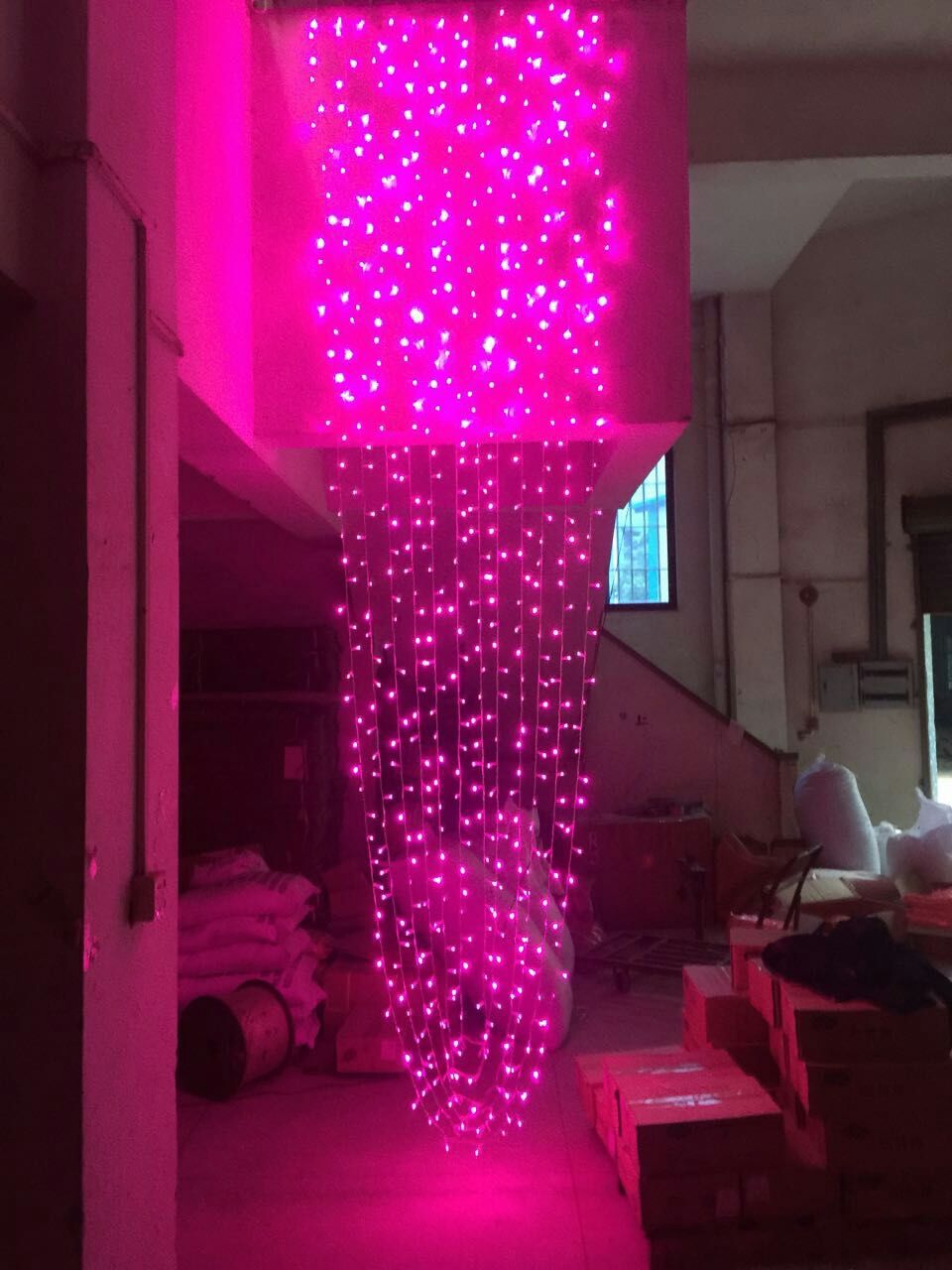 LED 粉白光窗簾燈