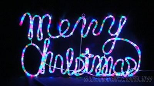 LED Merry Christmas - 6 彩光